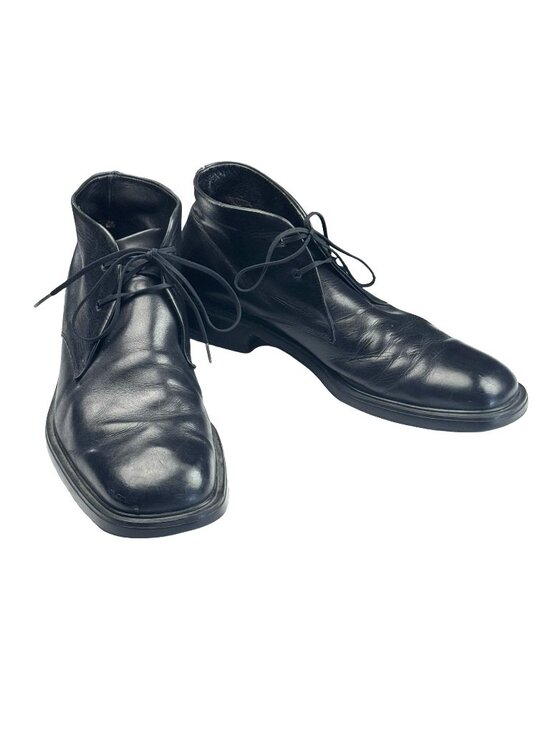 Salvatore Ferragamo Leather Chukka Boots Black • Italy • Mens Size 9D US main image 10